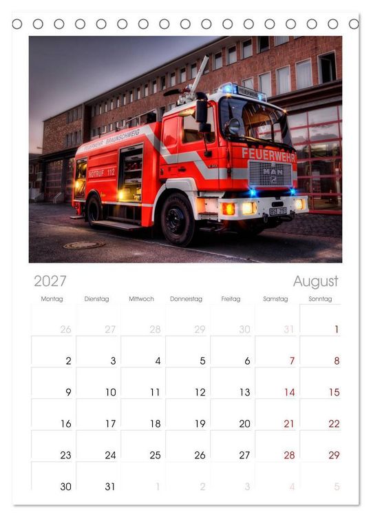 Produktbild: Tischplaner 2027 - Berufsfeuerwehr Braunschweig (A5 Tischkalender zum Aufstellen) CALVENDO