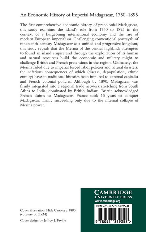 Produktbild: An Economic History of Imperial Madagascar, 1750-1895