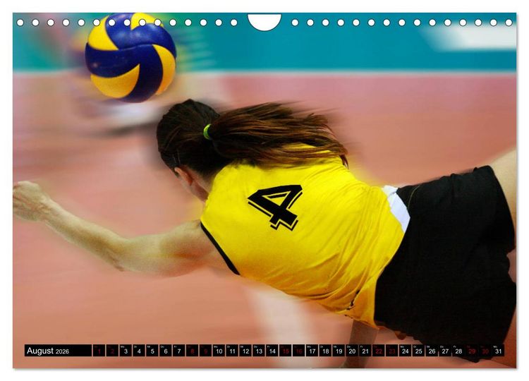 Produktbild: Volleyball Action (Wandkalender 2026 DIN A4 quer), CALVENDO Monatskalender