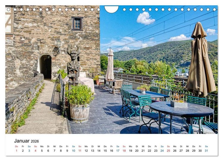 Produktbild: Bacharach - Fachwerkromantik am Rhein (Wandkalender 2026 DIN A4 quer), CALVENDO Monatskalender