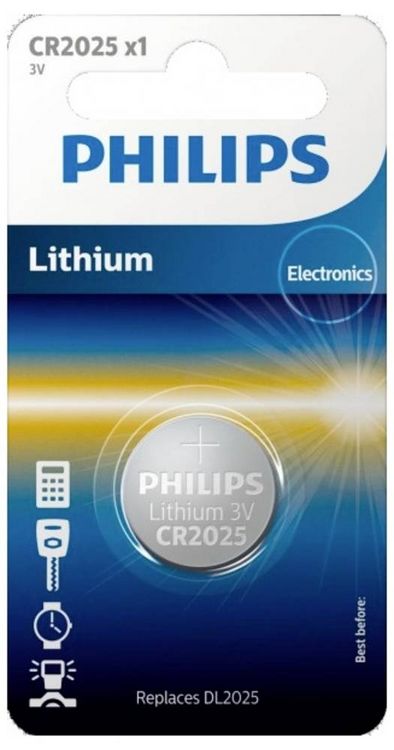 Produktbild: Philips Knopfzelle CR2025 3V 1 St. Lithium Minicells