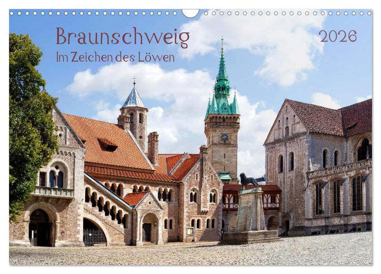 Produktbild: Braunschweig Im Zeichen des L&ouml;wen (Wandkalender 2026 DIN A3 quer), CALVENDO Monatskalender