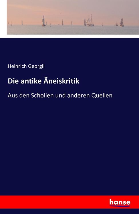 Produktbild: Die antike &Auml;neiskritik