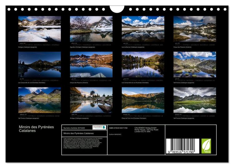 Produktbild: Miroirs des Pyr&eacute;n&eacute;es Catalanes (Calendrier mural 2026 DIN A4 vertical), CALVENDO calendrier mensuel