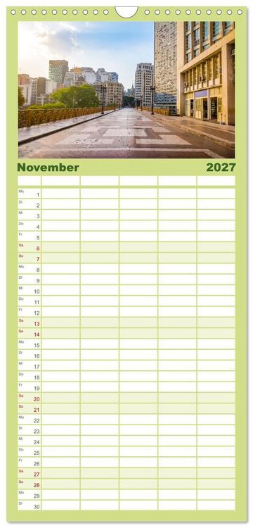 Produktbild: Familienplaner 2027 - Brasilien - Das einzigartige Land in S&uuml;damerika. mit 5 Spalten (Wandkalender, 21 x 45 cm) CALVENDO
