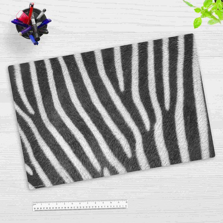 Produktbild: Cover-your-desk Schreibtischunterlage f&uuml;r Kinder und Erwachsene Zebra Muster, aus hochwertigem Vinyl , 60 x 40 cm
