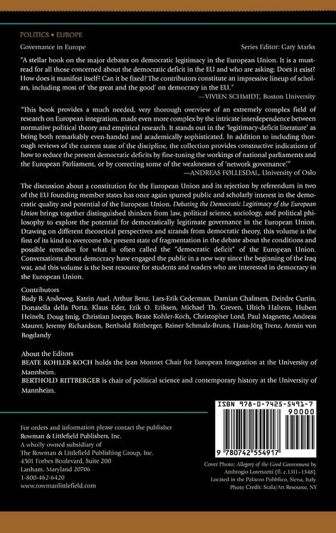 Produktbild: Debating the Democratic Legitimacy of the European Union