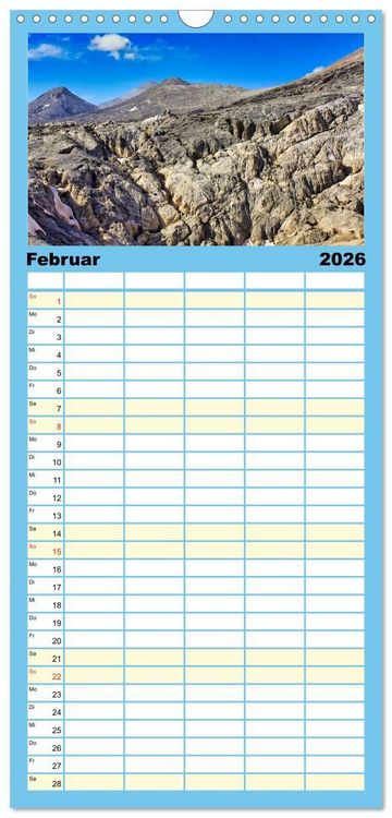 Produktbild: Familienplaner 2026 - Kretas Wilder Westen mit 5 Spalten (Wandkalender, 21 x 45 cm) CALVENDO