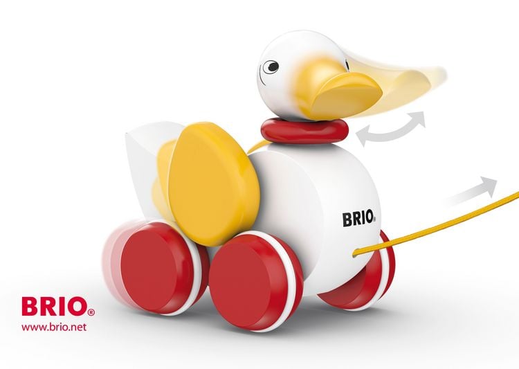 Produktbild: BRIO Infant/ Toddler - Nachziehente, wei&szlig;