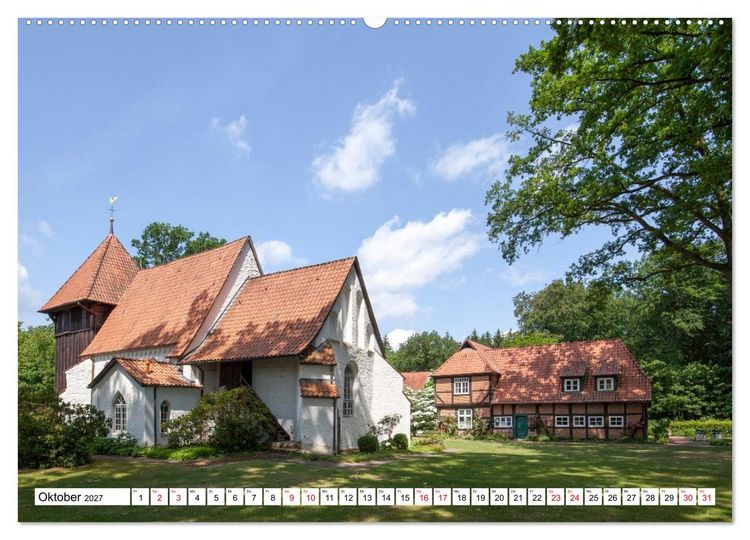 Produktbild: Radland Deutschland - L&uuml;neburger Heide (hochwertiger Premium Wandkalender 2027 DIN A2 quer), Kunstdruck in Hochglanz