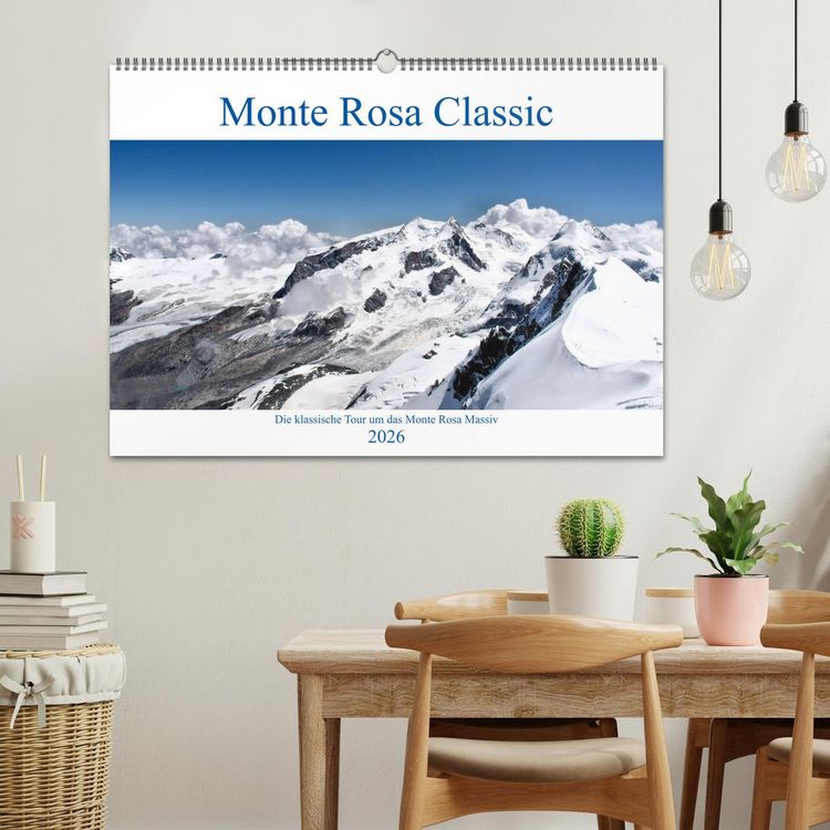 Produktbild: Monte Rosa Classic - Die klassische Tour um das Monte Rosa Massiv (Wandkalender 2026 DIN A2 quer), CALVENDO Monatskalender