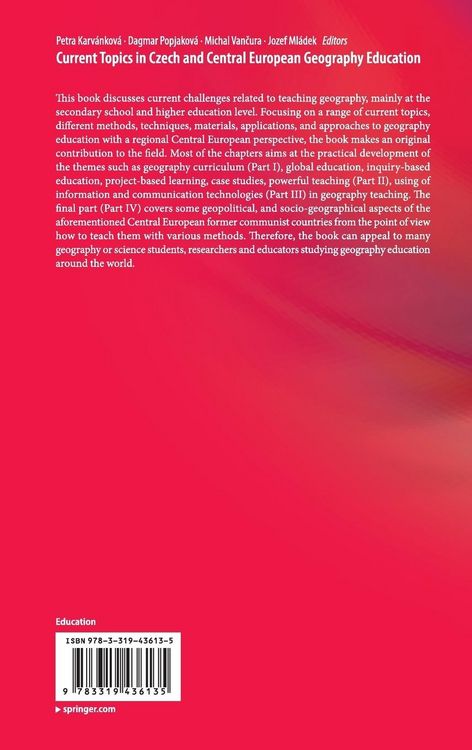 Produktbild: Current Topics in Czech and Central European Geography Education