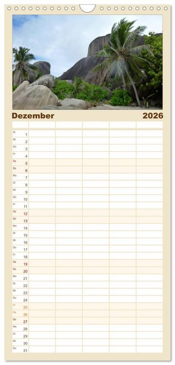 Produktbild: Familienplaner 2026 - Urlaubstr&auml;ume mit 5 Spalten (Wandkalender, 21 x 45 cm) CALVENDO