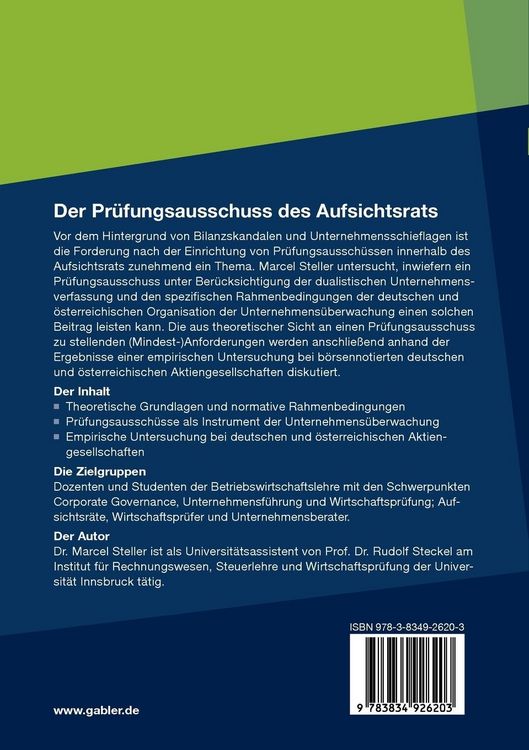 Produktbild: Der Pr&uuml;fungsausschuss des Aufsichtsrats
