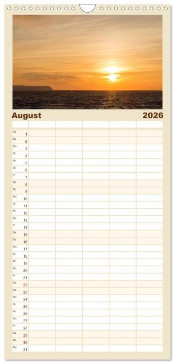 Produktbild: Familienplaner 2026 - Traumhaftes R&uuml;gen mit 5 Spalten (Wandkalender, 21 x 45 cm) CALVENDO
