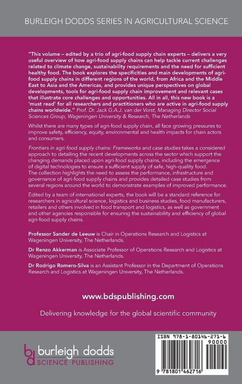 Produktbild: Frontiers in agri-food supply chains