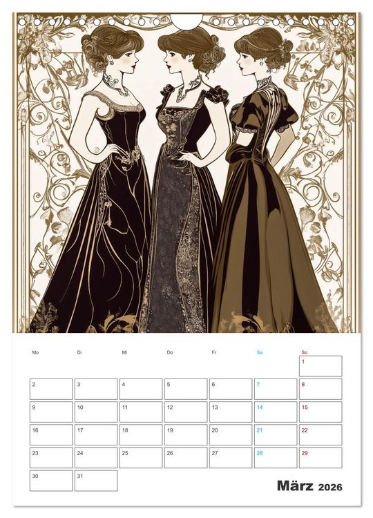 Produktbild: Eleganz der Epoche (Wandkalender 2026 DIN A4 hoch), CALVENDO Monatskalender