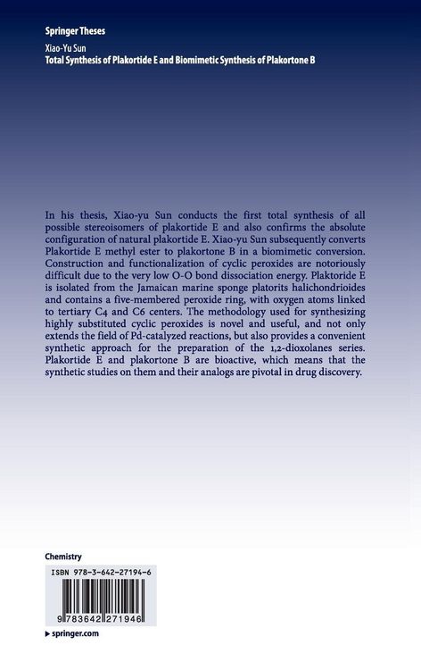 Produktbild: Total Synthesis of Plakortide E and Biomimetic Synthesis of Plakortone B