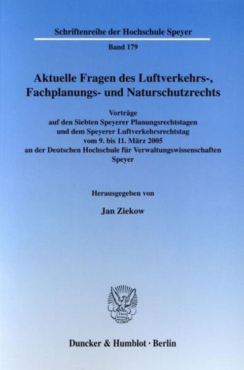 Produktbild: Aktuelle Fragen des Luftverkehrs-, Fachplanungs- und Naturschutzrechts.