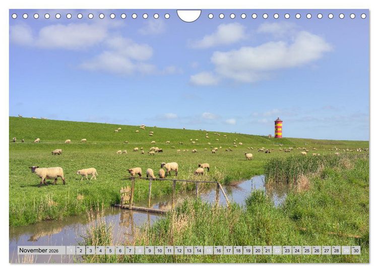 Produktbild: Wundersch&ouml;ne Nordsee - Faszinierende K&uuml;stenlandschaften (Wandkalender 2026 DIN A4 quer), CALVENDO Monatskalender