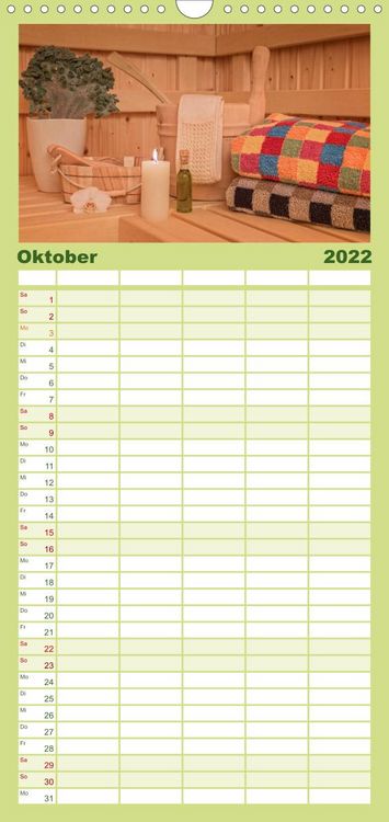 Produktbild: Urlaub f&uuml;r die Sinne - Familienplaner hoch (Wandkalender 2022 , 21 cm x 45 cm, hoch)