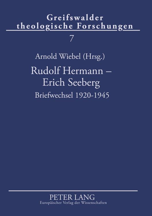 Produktbild: Rudolf Hermann &ndash; Erich Seeberg