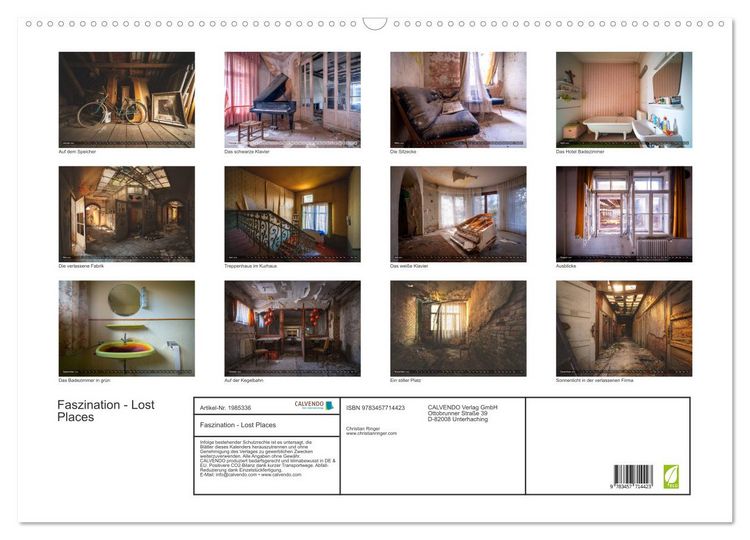 Produktbild: Faszination - Lost Places (Wandkalender 2026 DIN A2 quer), CALVENDO Monatskalender
