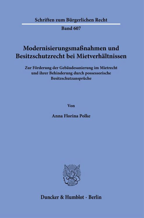 Produktbild: Modernisierungsma&szlig;nahmen und Besitzschutzrecht bei Mietverh&auml;ltnissen