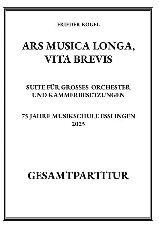 Produktbild: Ars musica longa, vita brevis