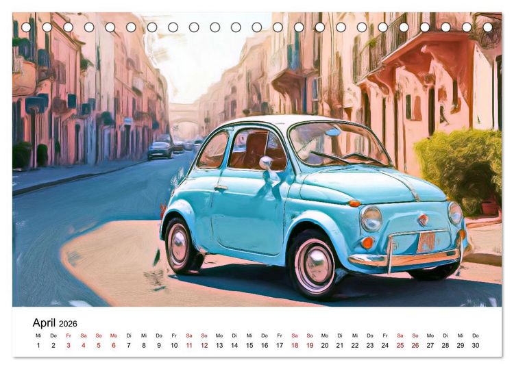 Produktbild: Surreale Autofreuden (Tischkalender 2026 DIN A5 quer), CALVENDO Monatskalender