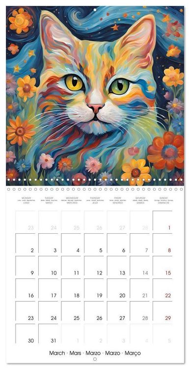 Produktbild: Heiland, S: Chats Impressionnistes (Calendrier mural carr&eacute; 2