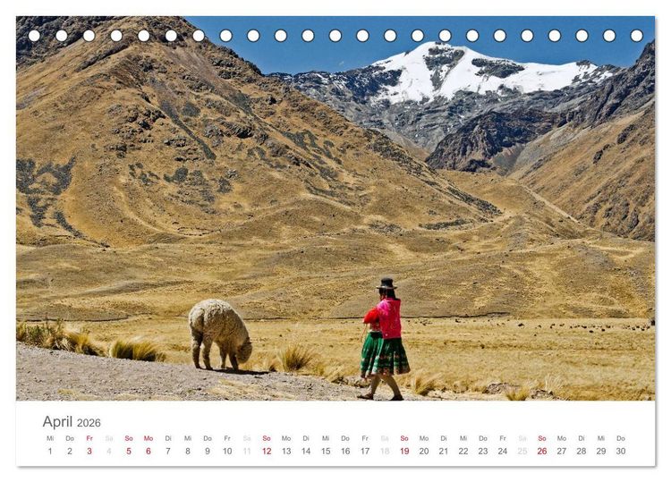 Produktbild: Peru - Perle der Anden (Tischkalender 2026 DIN A5 quer), CALVENDO Monatskalender