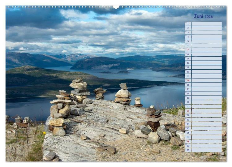 Produktbild: Landschaften Norwegens zwischen Polarkreis und Nordkap (hochwertiger Premium Wandkalender 2026 DIN A2 quer), Kunstdruck in Hochglanz
