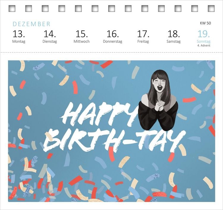 Produktbild: Postkartenkalender 365 Tage mit Taylor Swift 2027