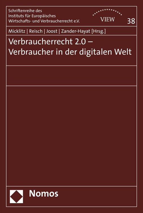 Produktbild: Verbraucherrecht 2.0 - Verbraucher in der digitalen Welt