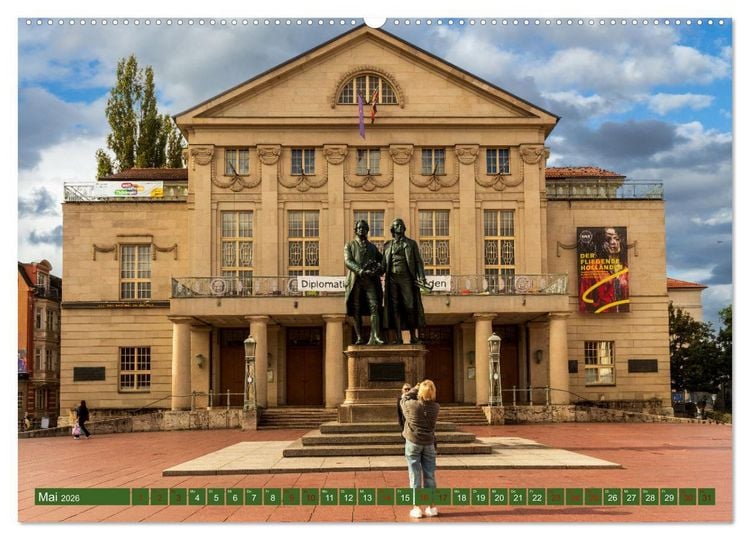 Produktbild: Klassikerstadt Weimar - Reise durch das sch&ouml;ne Th&uuml;ringen (hochwertiger Premium Wandkalender 2026 DIN A2 quer), Kunstdruck in Hochglanz