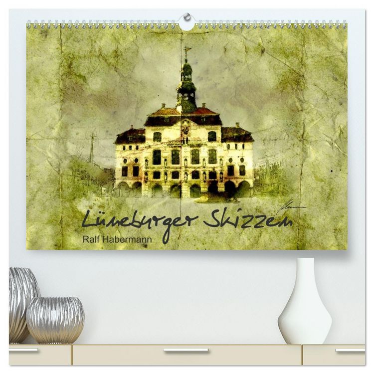 Produktbild: L&uuml;neburger Skizzen (hochwertiger Premium Wandkalender 2026 DIN A2 quer), Kunstdruck in Hochglanz