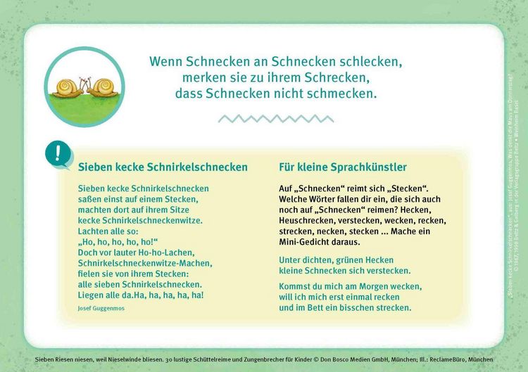 Produktbild: Sieben Riesen niesen, weil Nieselwinde bliesen