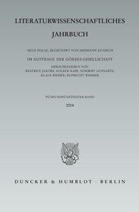 Produktbild: Literaturwissenschaftliches Jahrbuch.