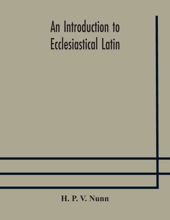 Produktbild: An Introduction To Ecclesiastical Latin