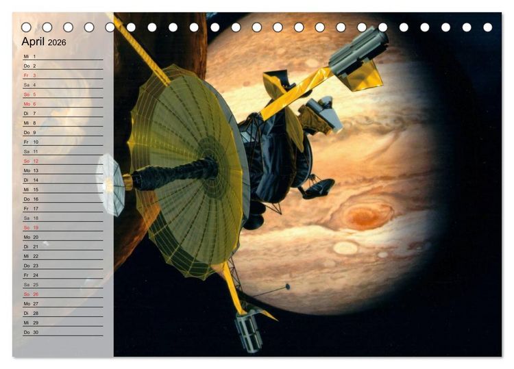 Produktbild: Missionen im Weltall (Tischkalender 2026 DIN A5 quer), CALVENDO Monatskalender
