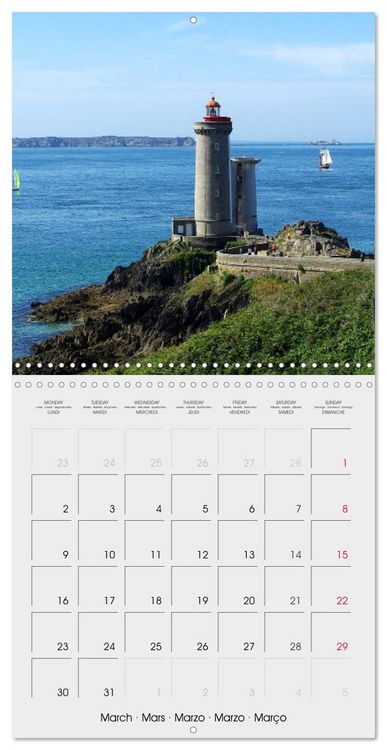 Produktbild: Balade en Finist&egrave;re (Calendrier mural carr&eacute; 2026 30x30 cm) Calendrier double avec une page pour vos prises de notes