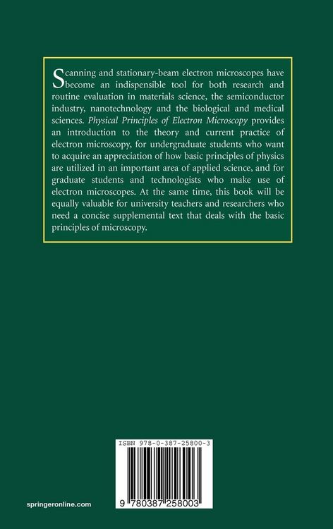 Produktbild: Physical Principles of Electron Microscopy