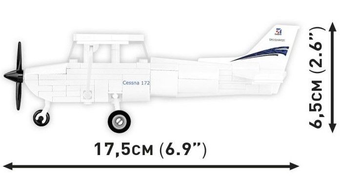 Produktbild: COBI 26620 - Cessna 172 Skyhawk-White, Ma&szlig;stab 1:48, Bausatz, 160 Klemmbausteine
