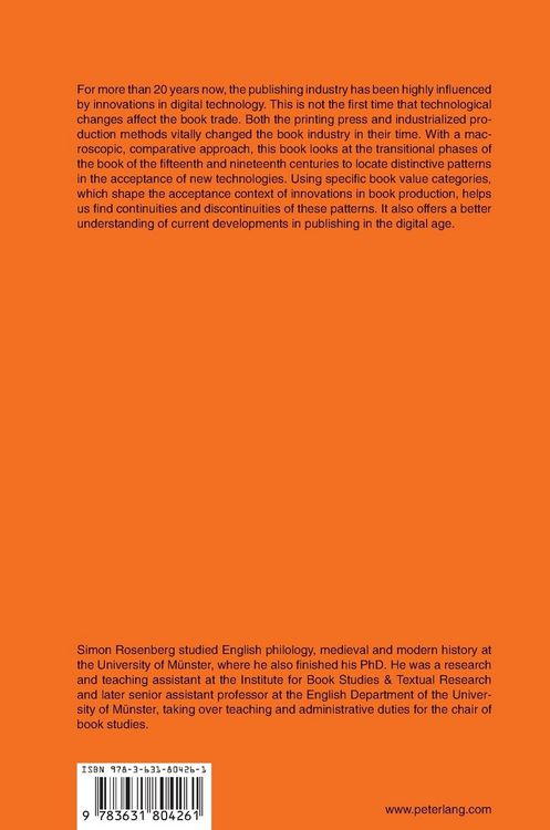 Produktbild: Book Value Categories and the Acceptance of Technological Changes in English Book Production