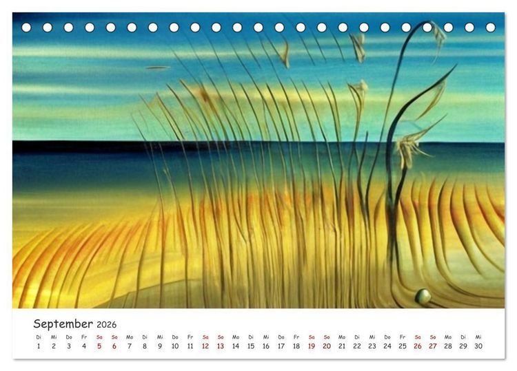 Produktbild: Ostsee Kunstwerke (Tischkalender 2026 DIN A5 quer), CALVENDO Monatskalender