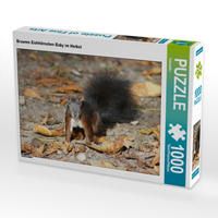 Produktbild: CALVENDO Puzzle Braunes Eichh&ouml;rnchen Baby im Herbst 1000 Teile Lege-Gr&ouml;&szlig;e 64 x 48 cm Foto-Puzzle Bild von Kattobello
