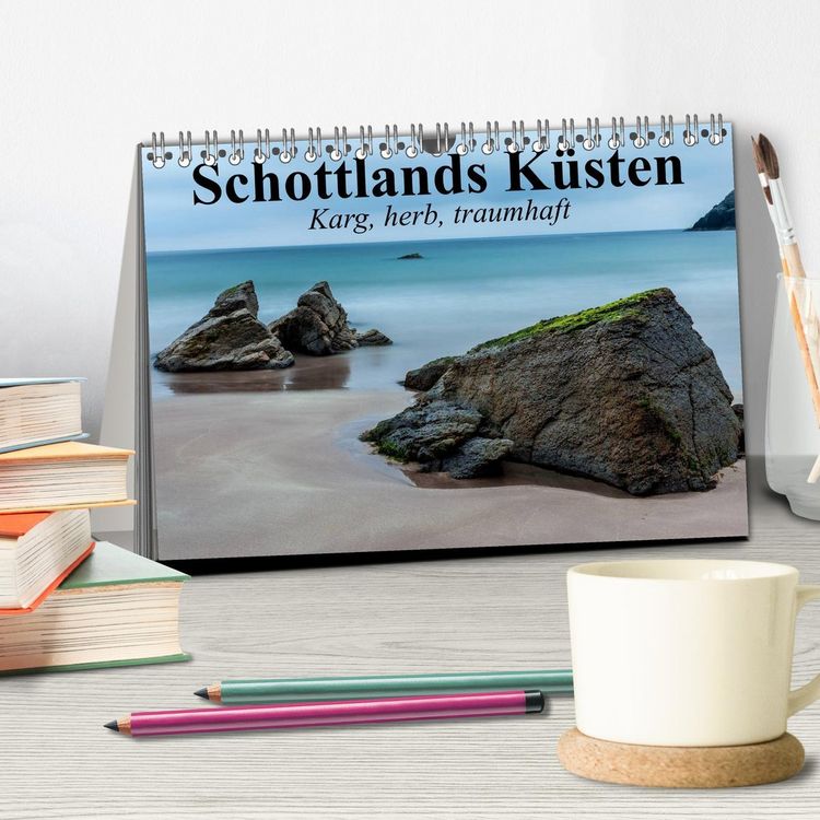 Produktbild: Schottlands K&uuml;sten. Karg, herb, traumhaft (Tischkalender 2026 DIN A5 quer), CALVENDO Monatskalender