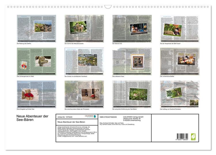 Produktbild: Neue Abenteuer der See-B&auml;ren (Wandkalender 2026 DIN A2 quer), CALVENDO Monatskalender