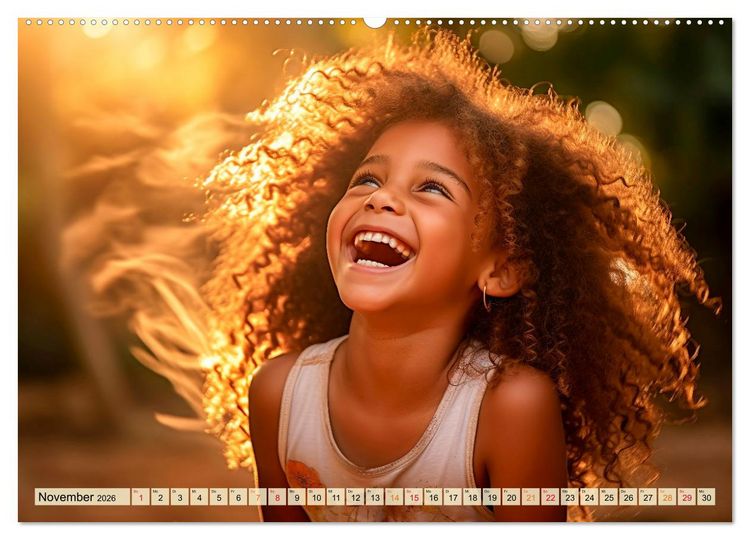 Produktbild: Kinder Lachen (Wandkalender 2026 DIN A2 quer), CALVENDO Monatskalender